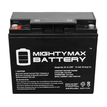 Mighty Max Battery 12-Volt 18 Ah Reverse Polarity Rechargeable Sealed Lead Acid Battery ML18-12XRP